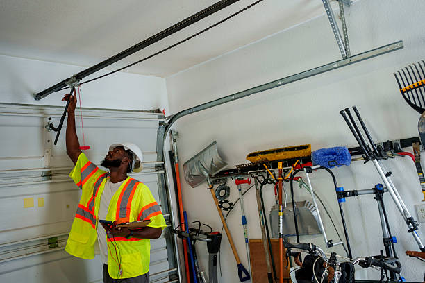 Professional Garage Door Installation technician working in Mount Sinai, NY